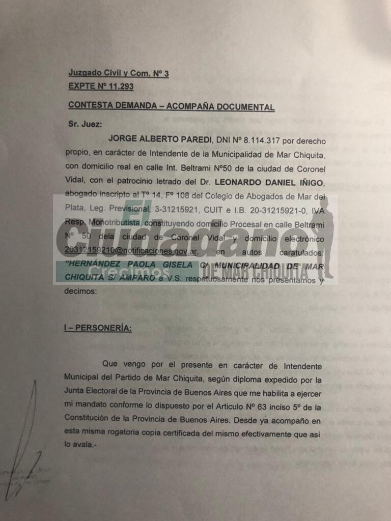 La justicia citó a Paredi a una audiencia el próximo jueves