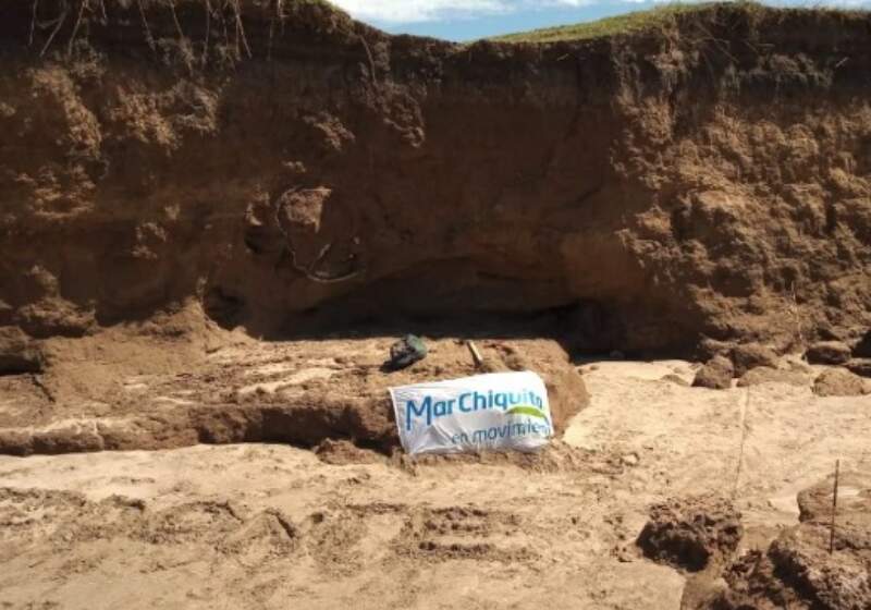 Fue encontrado por vecinos que caminaban por la playa en una zona que se destaca por su patrimonio Paleontológico, el cual se remonta a la épocas de la última Era de Hielo.