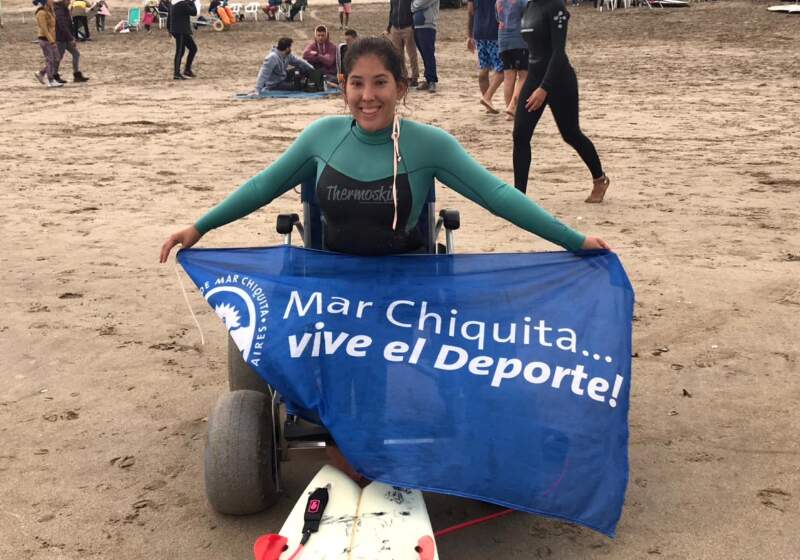 La deportista marchiquitense se ubicó segunda en el podio del circuito organizado por la Asociación de Surf Argentina, realizado en la ciudad de Cariló.