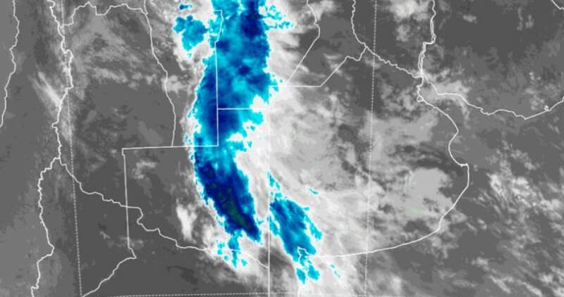 Un sistema frontal frío provocará tormentas localmente fuertes en varias provincias del centro del país