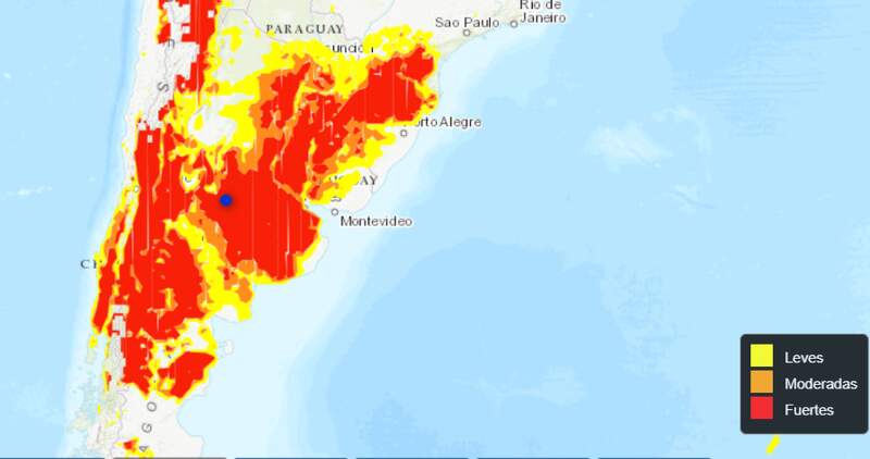 Se pronostican tormentas para la noche del sábado en la zona costera bonaerense y durante la semana se esperan heladas fuertes en La Pampa y Buenos Aires