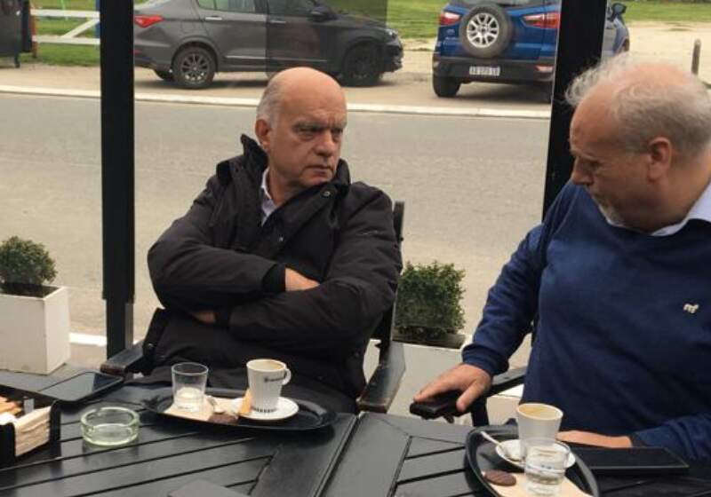 El candidato a gobernador de Juntos por el Cambio estuvo en la ciudad acompañado del postulante a la intendencia, Alejandro Ruau.