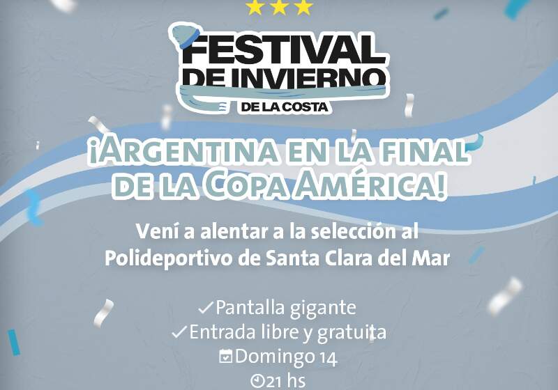 En el cierre del Festival de Invierno de la costa de Mar Chiquita.