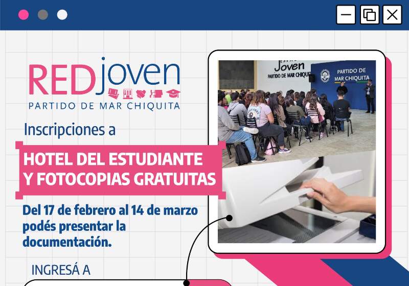 Será del 17 de febrero al 14 de marzo e incluye el acceso a fotocopias gratuitas del Programa Red Joven.