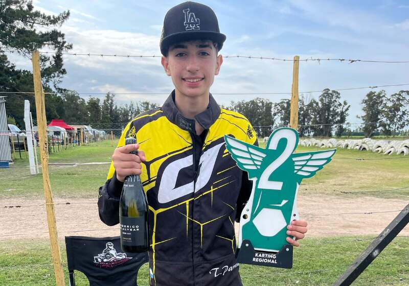 El joven automovilista de Santa Clara quedó en segunda posición de una competencia que lo tiene como protagonista.