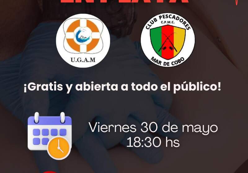 Será para aprender técnicas de primeros auxilios y RCP en una clase gratuita y abierta al público. 