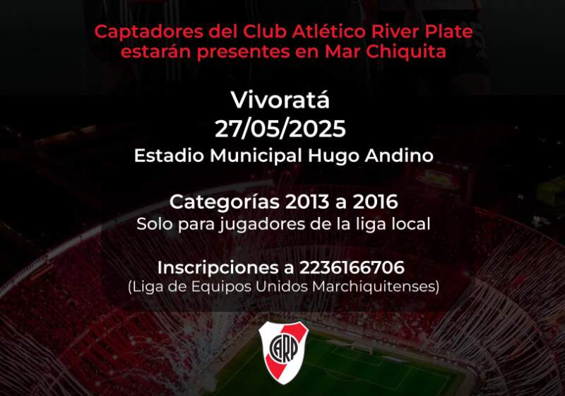 El captador del club "millonario", Mariano Tedesco, estará presente el próximo 27 de mayo en el Estadio Hugo Andino.

