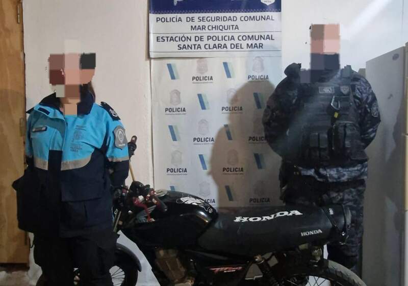 Ocurrió cerca del ingreso a Santa Clara. La moto secuestrada no tenía documentación y se arrancaba con los cables. 