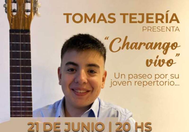 El joven músico marchiquitense brindará su primer recital solista este sábado en Coronel Vidal. Habrá artistas invitados.