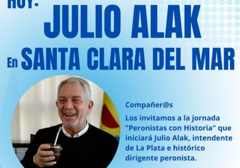 El intendente de La Plata disertará este miércoles en el cine teatro Leonardo Favio, en el marco del ciclo organizado por el Partido Justicialista de Mar Chiquita.