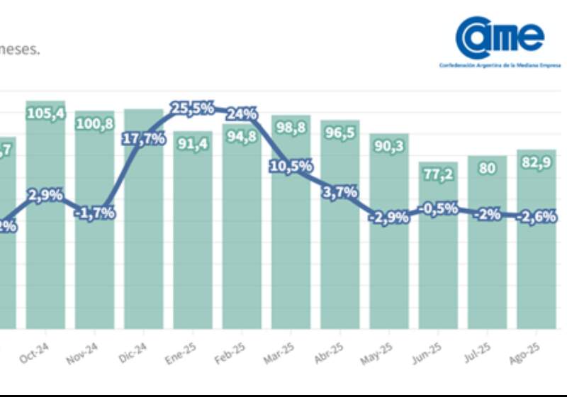 El informe señala un retroceso mensual y una alta dependencia de promociones, con variaciones negativas en casi todos los rubros.