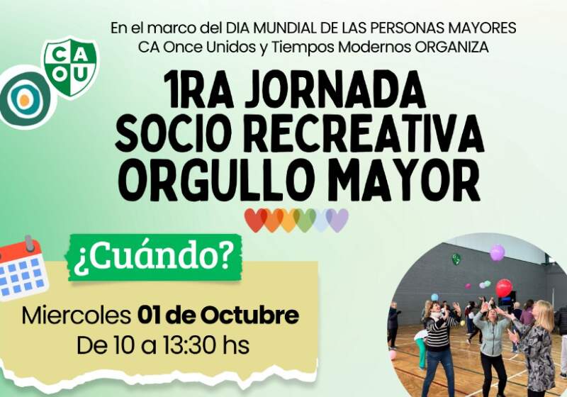 Será en la Villa Deportiva de Once Unidos y habrá transporte desde El Centro de Jubilados de Santa Clara.