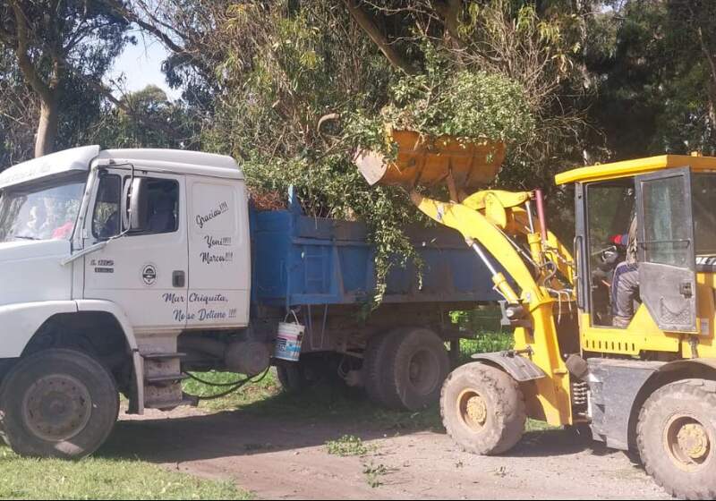 La Delegación Santa Clara realiza tareas de limpieza, poda y corte de pasto en distintos sectores, incluyendo Chacras y colectora ACA.