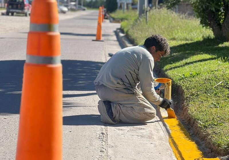 La Delegación Santa Clara, a cargo de Fabián Jacquet, informó que se pintaron cordones, se ordenaron veredas y se acondicionaron canteros.