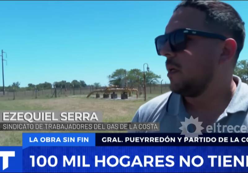 El canal TN expuso el abandono de la obra por parte del gobierno nacional, ejecutada en un 80% y que mantiene a miles de hogares sin gas natural en la región.