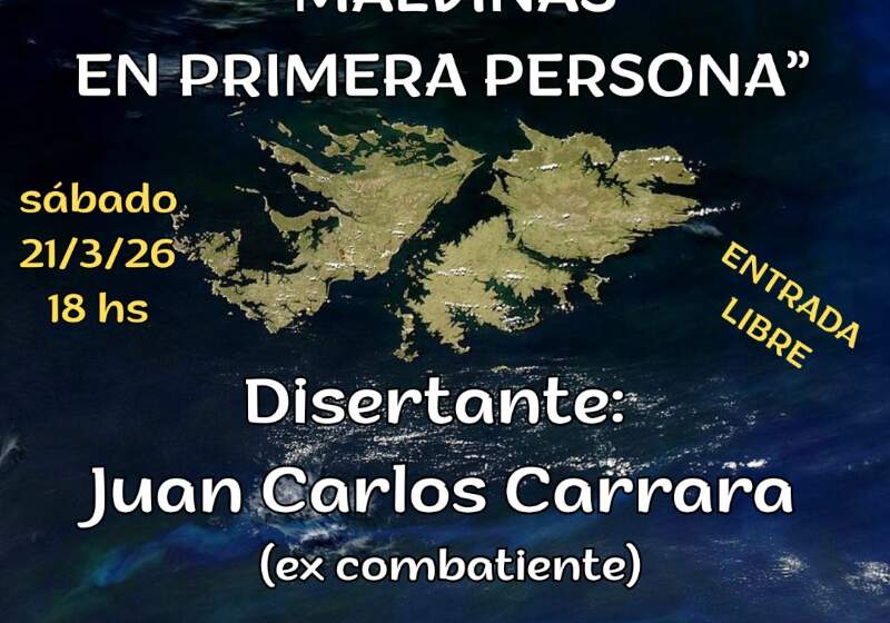 El excombatiente Juan Carlos Carrara brindará una disertación el sábado 21 de marzo a las 18 en el Club de Pescadores.