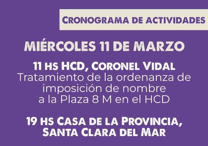 La Secretaría de Género, Mujeres y Diversidad, a cargo de Magdalena Martín, presentó el cronograma de actividades que se extenderán hasta el 13 de marzo.