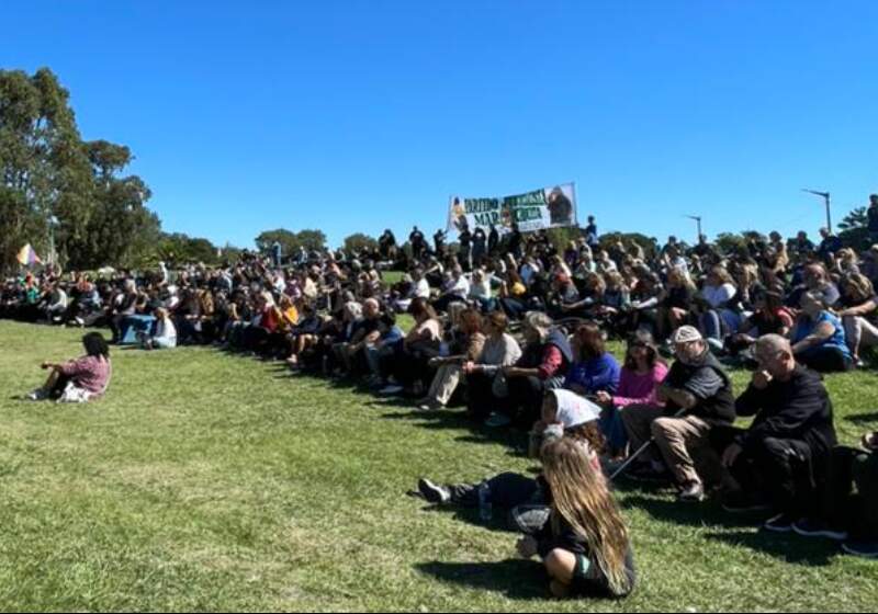 La movilización partió desde la Rotonda del Viejo Contrabandista y llegó al Parque El Diego. No hubo participación de los espacios opositores.