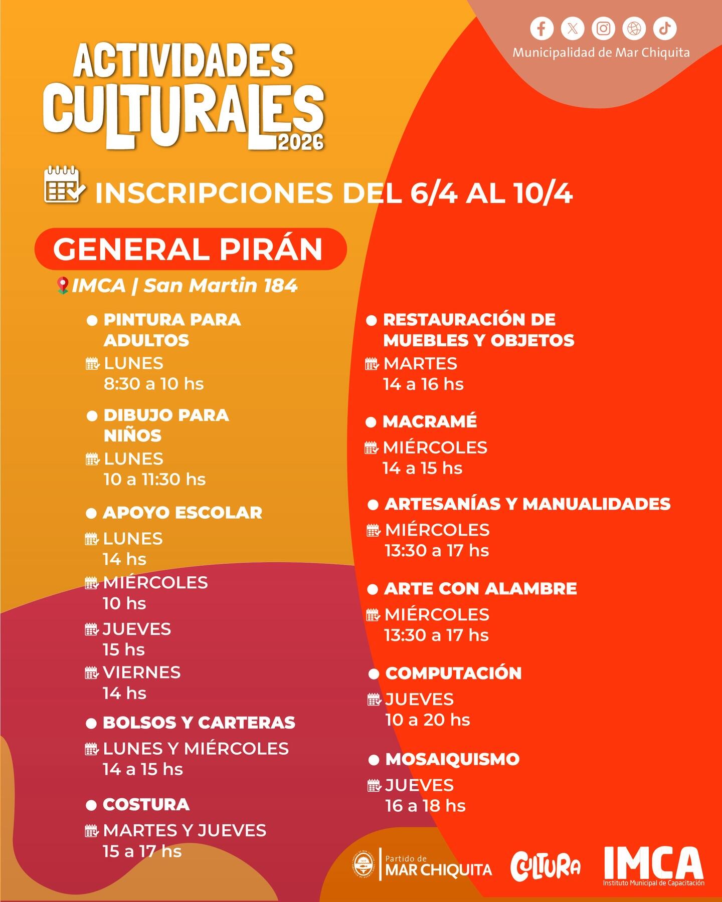 Abren las inscripciones para los talleres municipales 2026