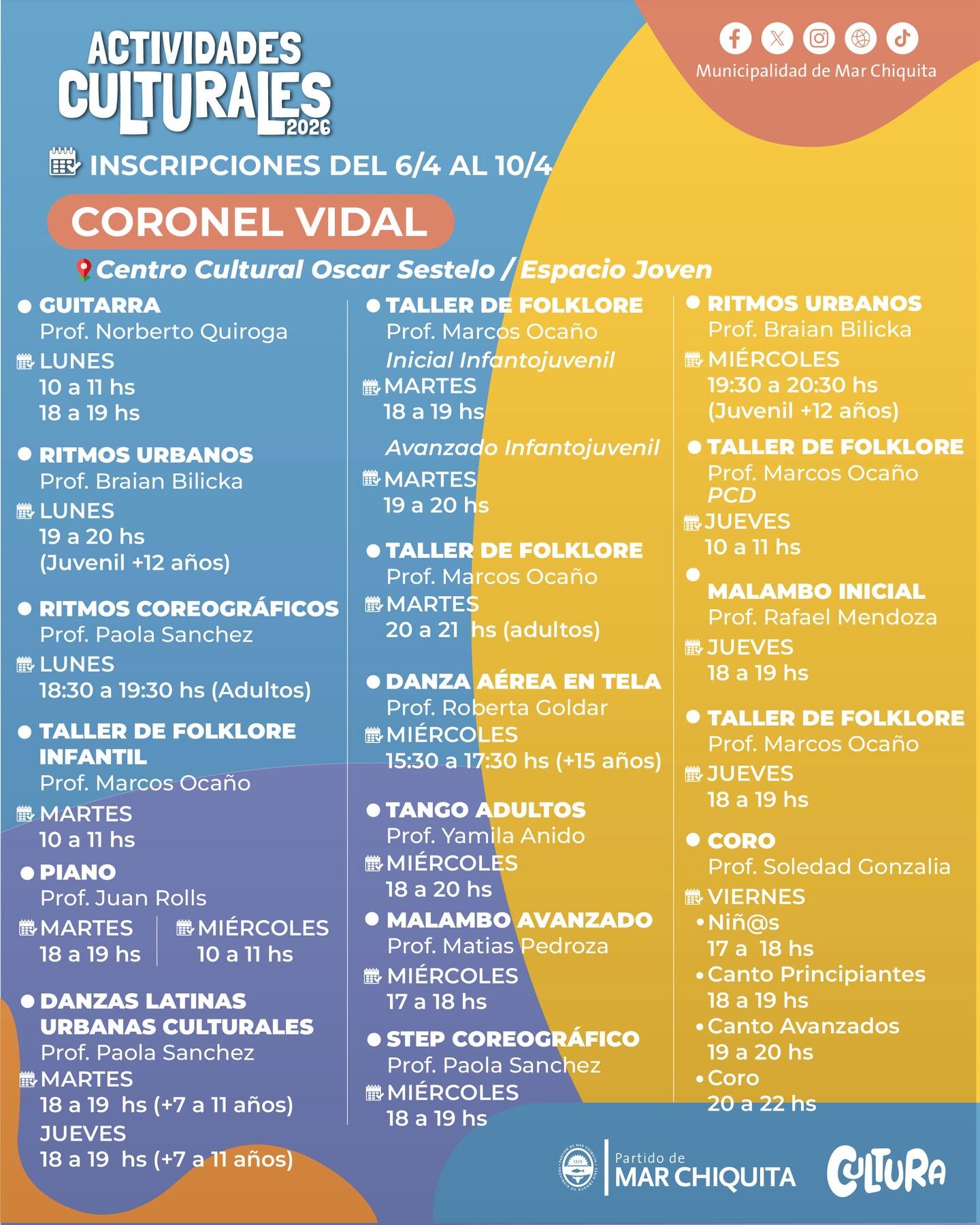 Abren las inscripciones para los talleres municipales 2026