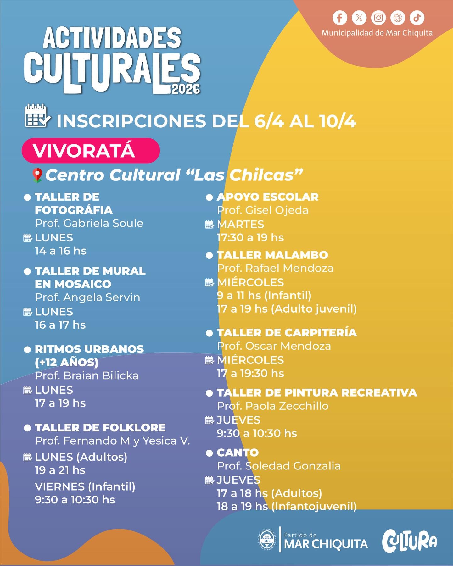 Abren las inscripciones para los talleres municipales 2026