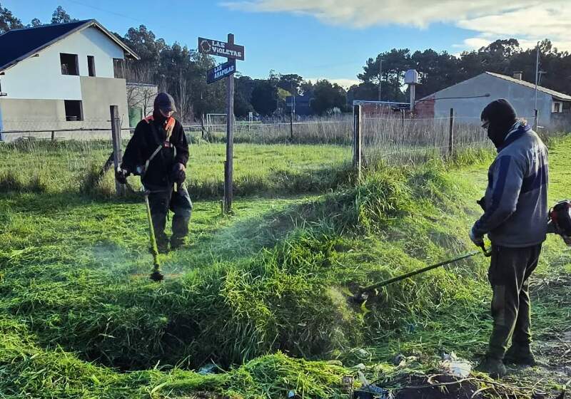 Se intervinieron veredas, esquinas y terrenos baldíos al inicio de la semana.