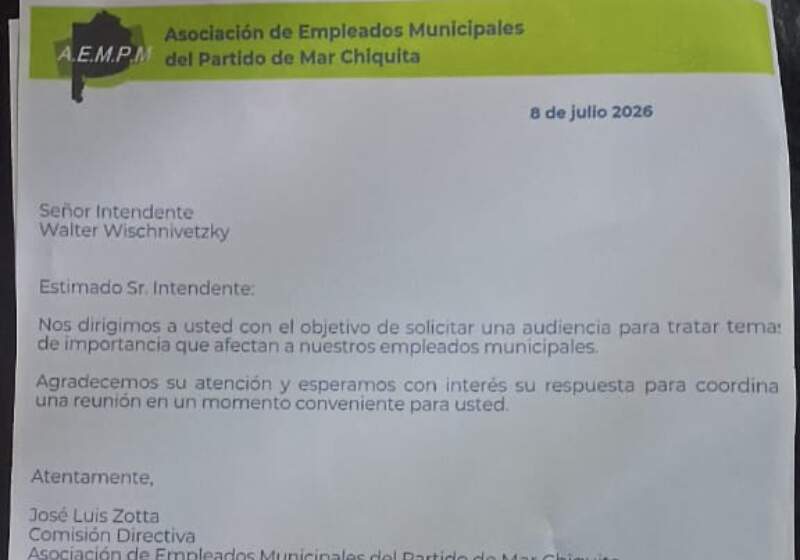  El pedido fue presentado por el secretario general José Luis Zotta para tratar temas vinculados a necesidades de los trabajadores.