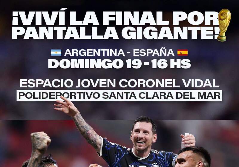 Se podrá ver Argentina–España este domingo a las 16 en Santa Clara y Coronel Vidal.