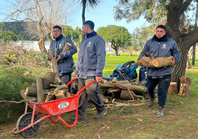La Delegación Santa Clara coordinó tareas con Defensa Civil y Electromecánica y dispuso la distribución del material obtenido.