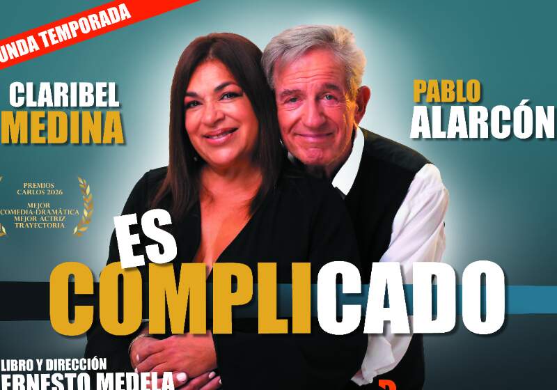 Será el lunes 17 de agosto, feriado, con la presentación de la premiada obra "Es Complicado".