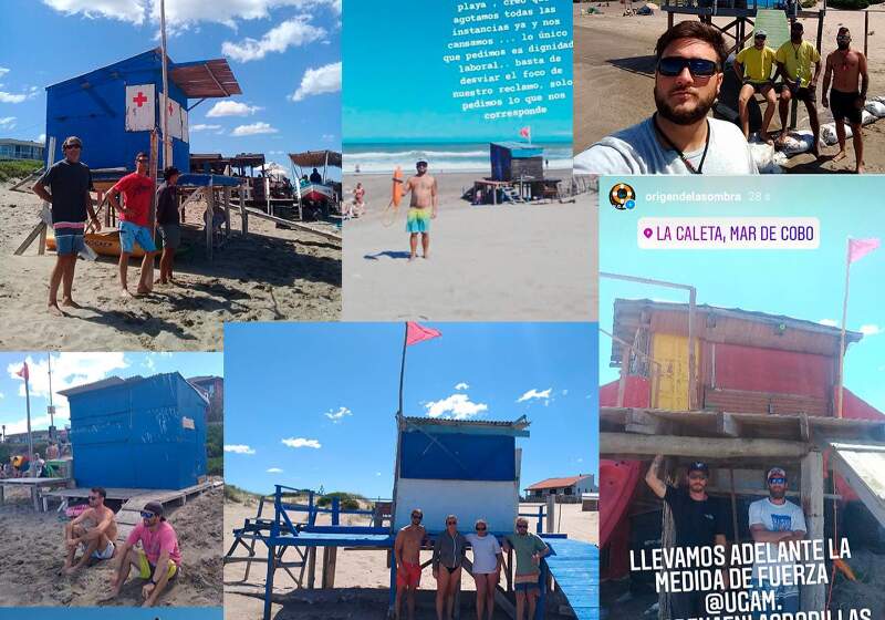 La medida llevada adelante por el sindicato tuvo un alto acatamiento el fin de semana. Incluyó la bandera en el mástil, los puestos cerrados y los guardavidas en la arena.