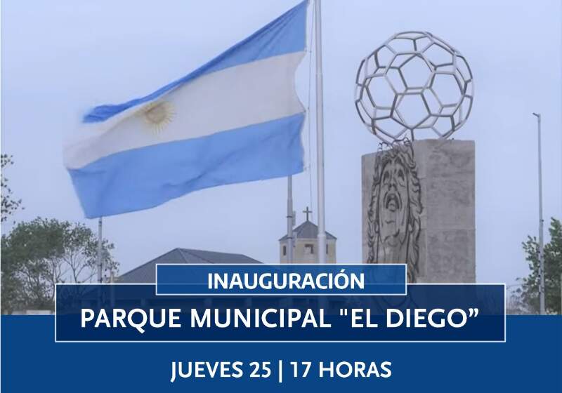 El Intendente de Mar Chiquita homenajeará a Maradona a un año de su fallecimiento. Será desde las cinco de la tarde en el nuevo parque de Santa Clara del Mar.