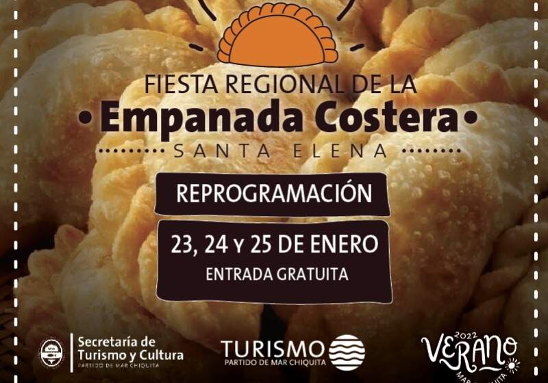 La Secretaria de Turismo y Cultura del Partido de Mar Chiquita, informó que a raíz de las inclemencias del tiempo, se reprogramó el evento que debía comenzar hoy en Santa Elena 