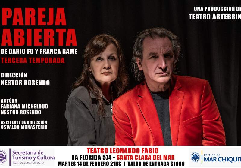 La obra de Dario Fo y Franca Rame, se presentará este martes 14 en el Teatro Leonardo Favio con las actuaciones de Néstor Rosendo y Fabiana Micheloud.